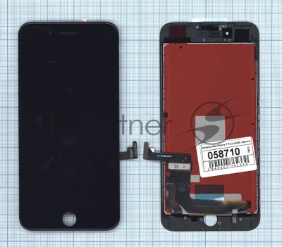 Дисплей для iPhone 7 Plus в сборе с тачскрином (AAA) черный