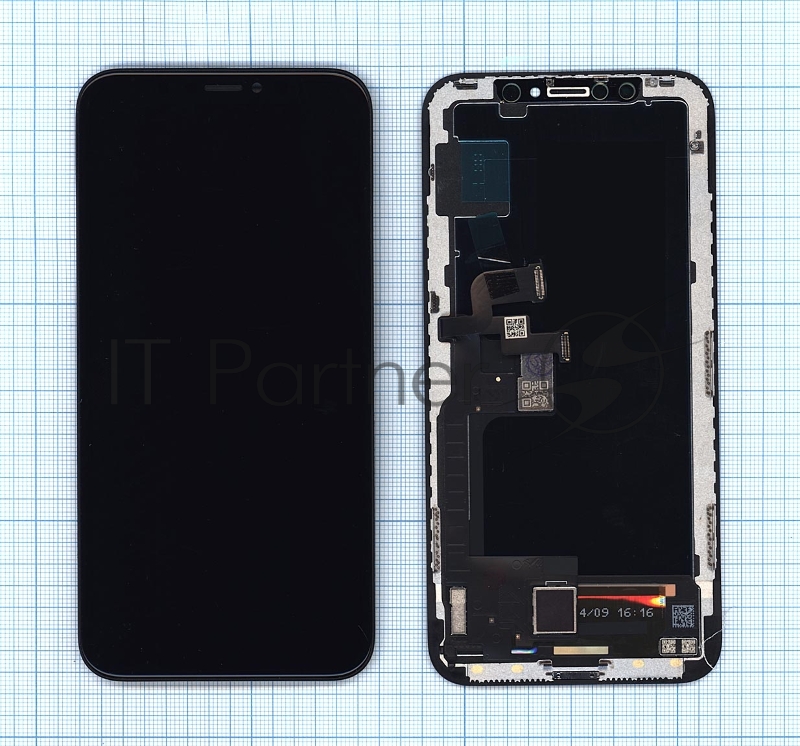Дисплей для Apple iPhone X в сборе с тачскрином (OLED HE) черный