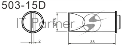 Жало для паяльника Quick 503-15D