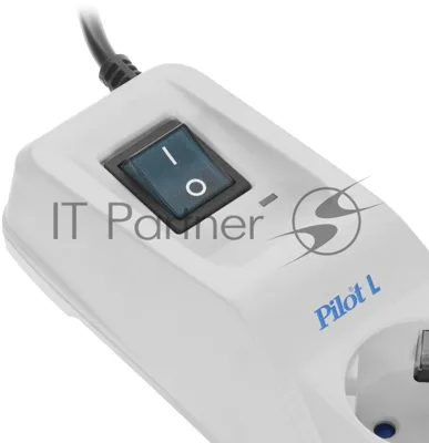 Сетевой фильтр Pilot L (GP) 173 5 м, 6 розеток, белый, коробка