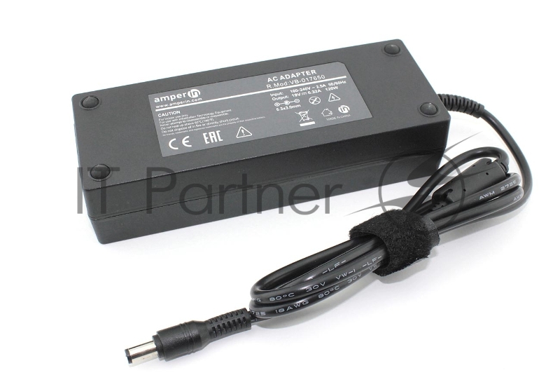 Блок питания (сетевой адаптер) Amperin AI-TS120B для ноутбуков Toshiba 19V 6.32A 6.3*3.0мм