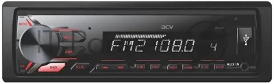 Автомагнитола ACV AVS-811R, 1 DIN, USB Type-A, AUX, съёмная панель
