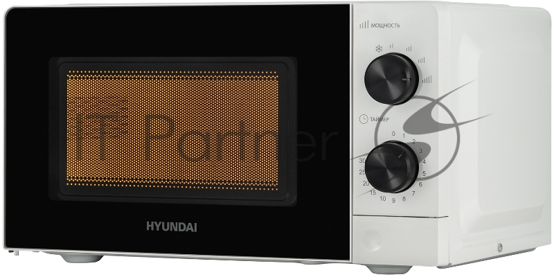 Микроволновая печь Hyundai HYM-M2049 белый/черный, 20 л, 700 Вт, переключатели - поворотный механизм