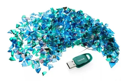 Флешка USB 128Gb SanDisk CZ96 Ultra Eco, USB 3.2, Blue-Green