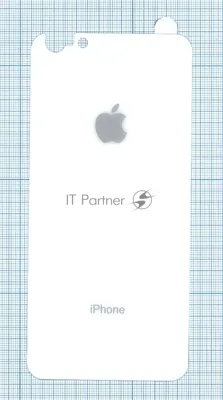 Защитное заднее стекло для iPhone 6/6S Plus белый