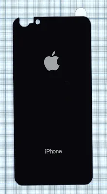 Защитное заднее стекло для iPhone 6/6S Plus черный