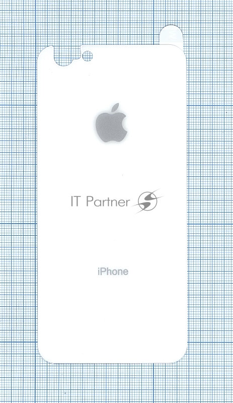 Защитное заднее стекло для iPhone 6/6S белый