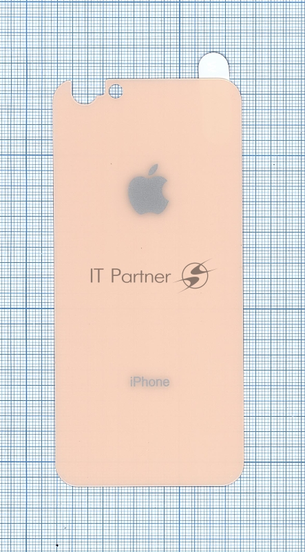 Защитное заднее стекло для iPhone 6/6S золотистый