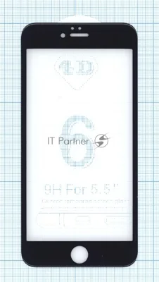 Защитное стекло 4D для Apple iPhone 6/6S Plus черный