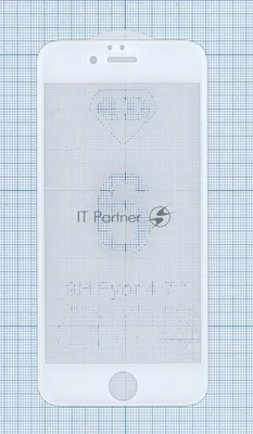 Защитное стекло 4D для Apple iPhone 6/6S белый