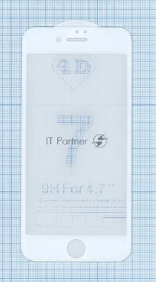 Защитное стекло 4D для Apple iPhone 7/8 белый
