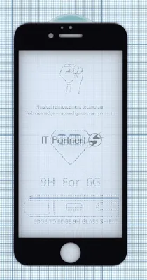 Защитное стекло 6D для Apple iPhone 6/6S черный