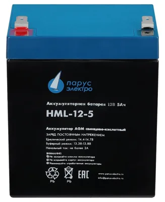 Батарея для ИБП Парус Электро, профессиональная серия HML-12-5