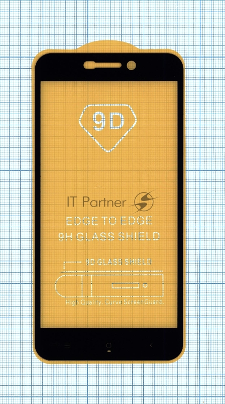 Защитное стекло "Полное покрытие" для Xiaomi Redmi 4A черный