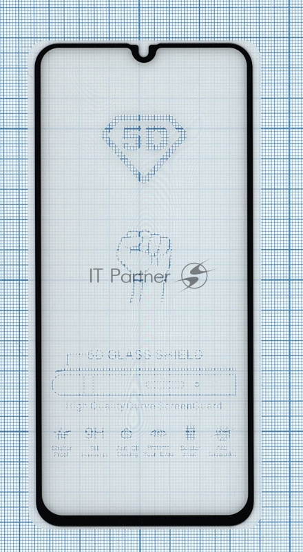 Защитное стекло "Полное покрытие" для Xiaomi Redmi 9A черный