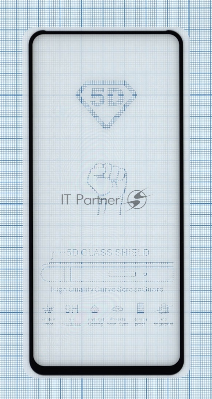 Защитное стекло "Полное покрытие" для Xiaomi Redmi Note 9 Pro черный