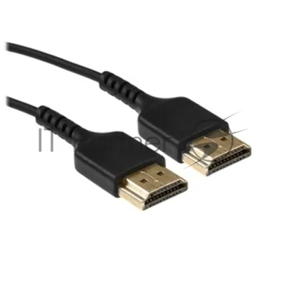 Кабель HDMI Wize WAVC-HDMIUS-0.2M 0.2 м, v.2.0, 19M/19M, 4K/60 Hz 4:4:4, 36 AWG, HDCP 2.2,ультратонкий, позол.разъемы, черный, пакет