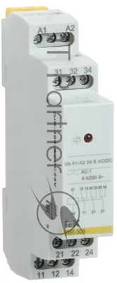 Реле промежуточное IEK ONI OIR 3 контакта (8А) 24 В AC/DC