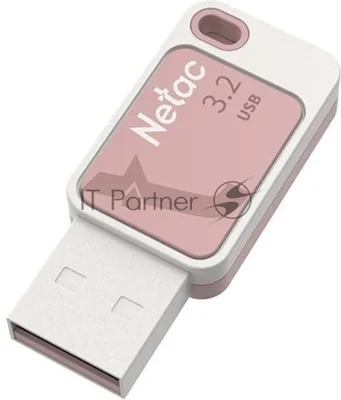 Флешка USB Netac UA31 (NT03UA31N-064G-20PK), 64Gb, USB 2.0, R/W 110/45, розовый/белый