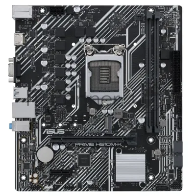 Материнская плата ASUS PRIME H510M-K R2.0, LGA1200, Intel H470, 2xDDR4, 4xSATA, 1xM.2, 1xPCIe 4.0 x16, HDMI, D-Sub, 1x1Gb LAN, 3x3.5 мм, 7.1, microATX