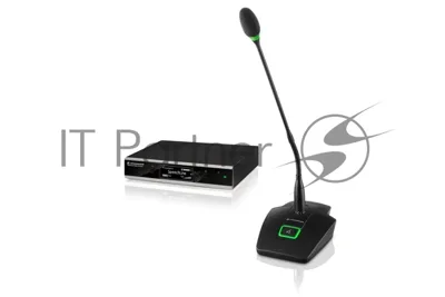 Беспроводная система SL DW Sennheiser SL TS 153 GN-L SET DW-3 EU 506616R с настольным передатчиком SL Tablestand 153-S DW и микрофоном gooseneck MEG 14-40-L B со световым кольцом (3 места)