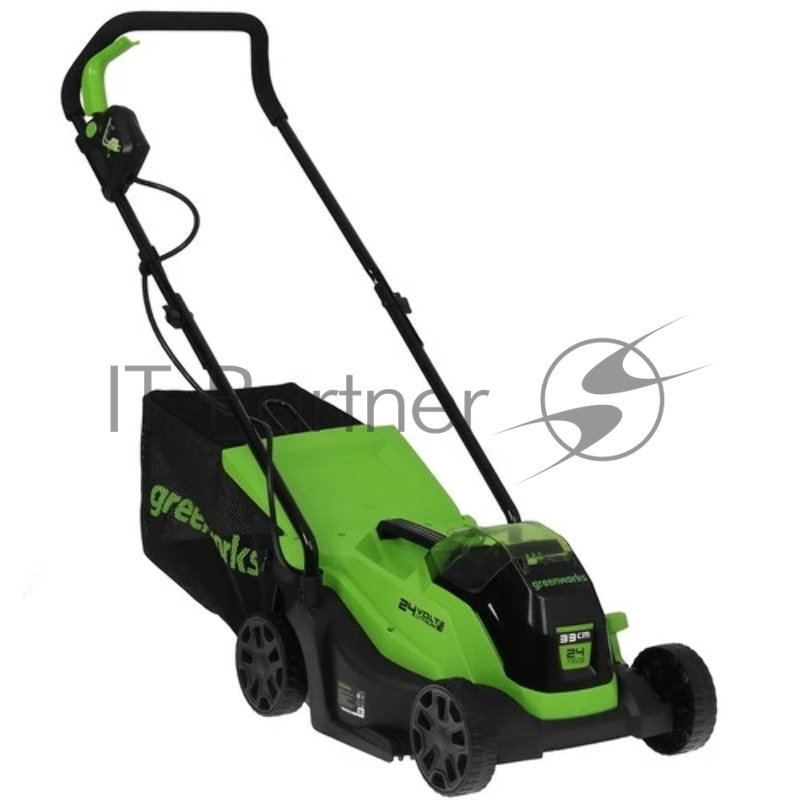 Газонокосилка аккумуляторная GreenWorks GD24LM33k2, 24 В, 2 Ач