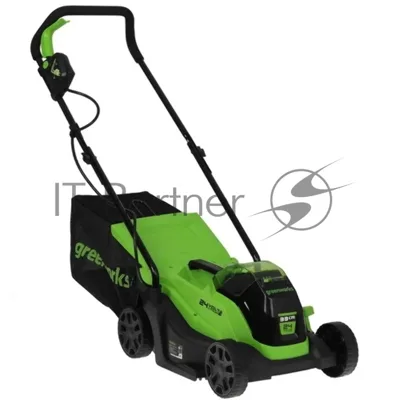 Газонокосилка аккумуляторная GreenWorks GD24LM33k2, 24 В, 2 Ач