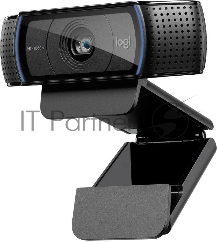 Веб-камера Logitech C920 1920x1080, 30 кадр/с, USB Type-A, микрофон (2 шт, шумоподавление), автоматическая фокусировка, автоосвещение, универсальное крепление