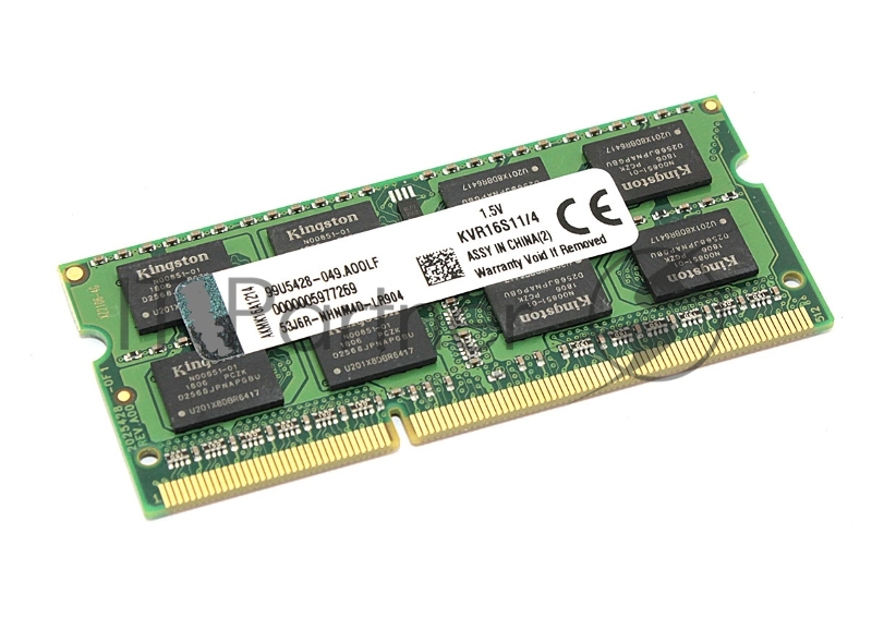 Оперативная память Kingston ValueRAM, DDR3, 4GB (1x4GB), 1600MHz, CL11, SO-DIMM
