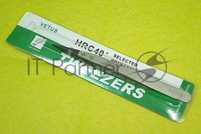 Пинцет Vetus ESD-259 антистатический, прямой, черный 130 мм
