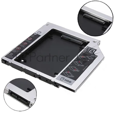 Переходник дополнительного HDD кредл в отсек CD/DVD SATA 9.5 мм