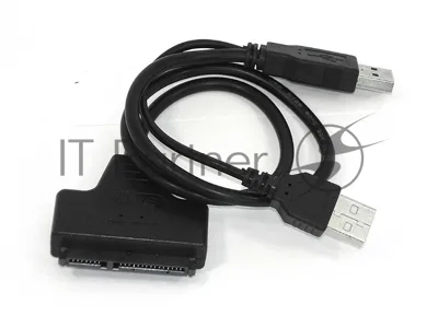 Переходник SATA на USB 2.0 на шнурке 30 см с индикаторами питания и чтения HDD DM-685