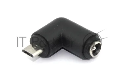Переходник 5,5х2,5 на Micro USB угловой