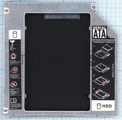 Переходник дополнительного HDD кредл в отсек CD/DVD SATA 12.7 мм