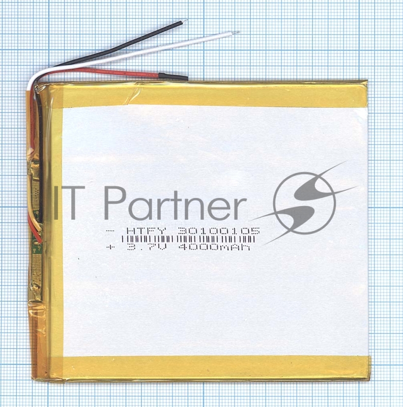 Аккумулятор Li-Pol (батарея) 3x100x105мм 3pin 3.7V/4000mAh