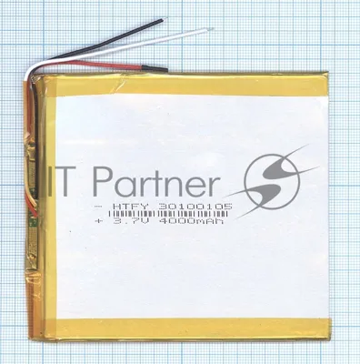 Аккумулятор Li-Pol (батарея) 3x100x105мм 3pin 3.7V/4000mAh