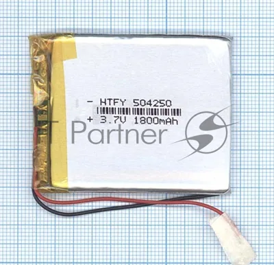Аккумулятор Li-Pol (батарея) 5x42x50мм 2pin 3.7V/1800mAh