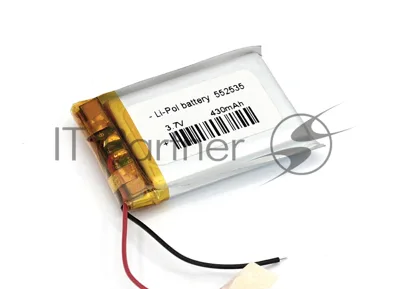 Аккумулятор Li-Pol (батарея) 5.5x25x35мм 2pin 3.7V/430mAh