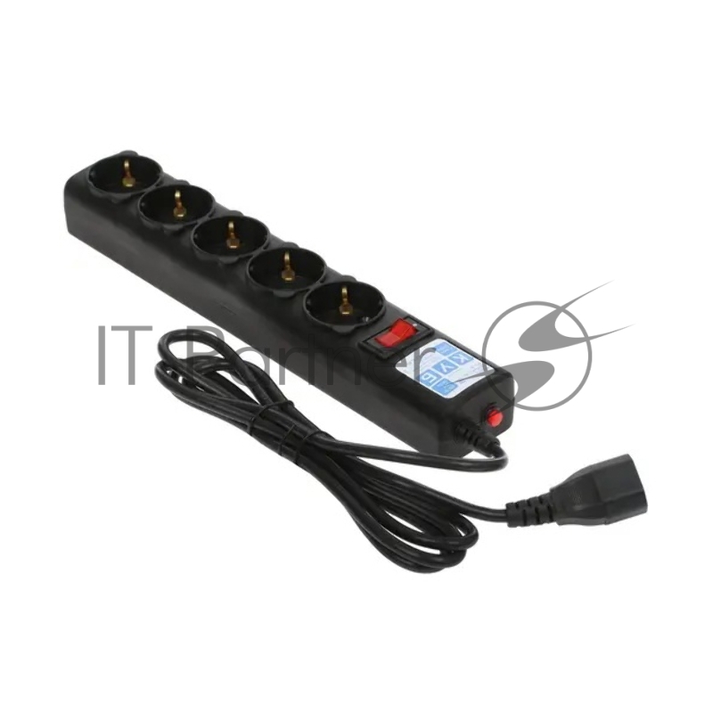 Сетевой фильтр Surge protector Power Cube 1.9m for conn. to UPS(C14) 5 outlets, 10A черный/графит
