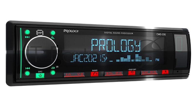 Автомагнитола Prology CMD-330, 1 DIN, Bluetooth, USB Type-A, AUX, пульт ДУ