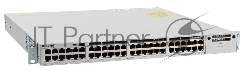 Коммутатор Cisco Catalyst 9300 C9300-48P-E, 48×1 Гбит/с PoE+ + 4×10 Гбит/с SFP+, управляемый