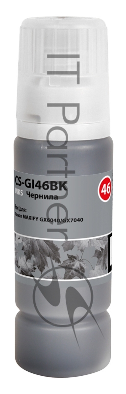 Чернила Cactus CS-GI46BK черный135мл для Canon MAXIFY GX6040/GX7040