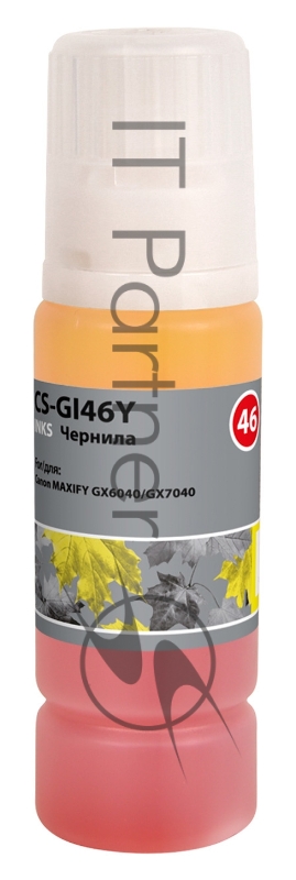 Чернила Cactus CS-GI46Y желтый135мл для Canon MAXIFY GX6040/GX7040
