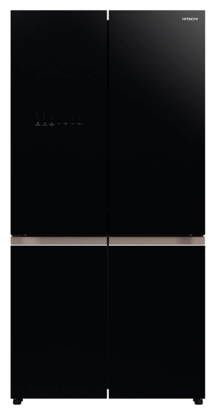 Холодильник Hitachi R-WB720VUC0 GBK черный стекло трехкамерный инвертер 372/196л морозилка снизу