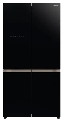 Холодильник Hitachi R-WB720VUC0 GBK черный стекло трехкамерный инвертер 372/196л морозилка снизу