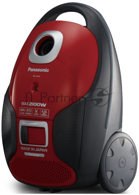 Пылесос Panasonic MC-CJ915R красный, 380/2100 Вт, уборка сухая, пылесборник мешок 6 л