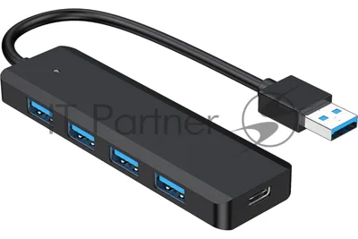 USB-концентратор Gembird UHB-C414, USB, USB 4 порта, USB Type-C