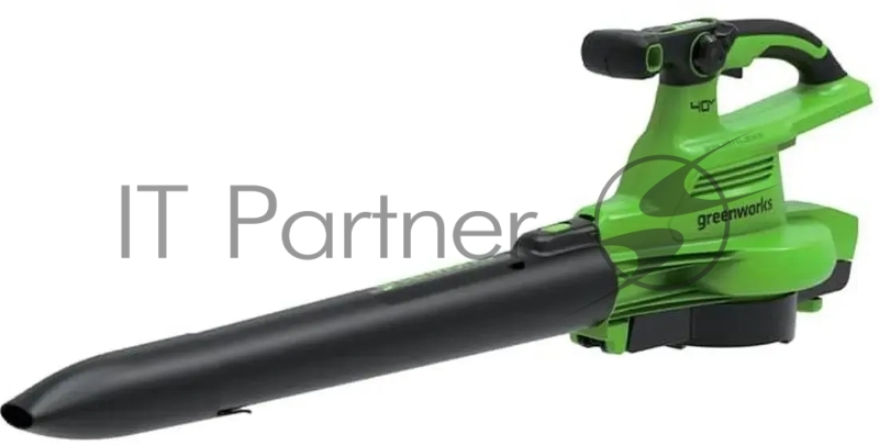 Воздуходув-Садовый Пылесос аккумуляторный GreenWorks GD40BVII, 40V, бесщеточный, без АКБ и ЗУаккумуляторный (2406907)