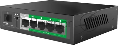Коммутатор Netis P106GC, 4×1 Гбит/с PoE + 1×1 Гбит/с + 1×1 Гбит/с SFP, неуправляемый