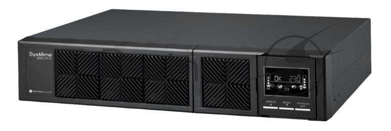 Источник бесперебойного питания Systeme Electriс Smart-Save Online SRV, 1000VA/900W, On-Line, Rack 2U(Tower convertible), LCD, Out: 6xC13, SNMP Intelligent Slot, USB, RS-232